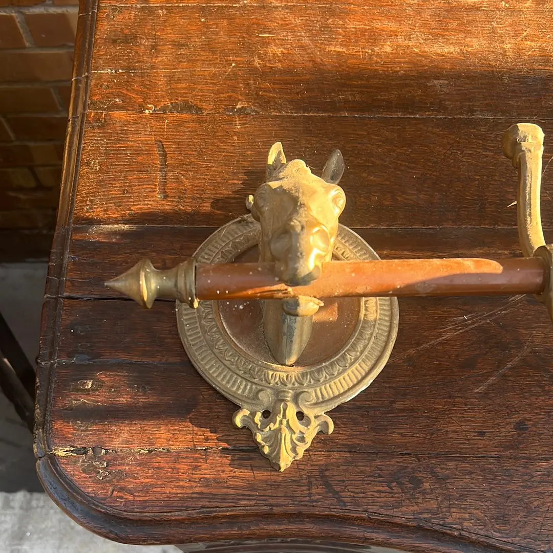 Brass Horses Wall Coat Rack 1