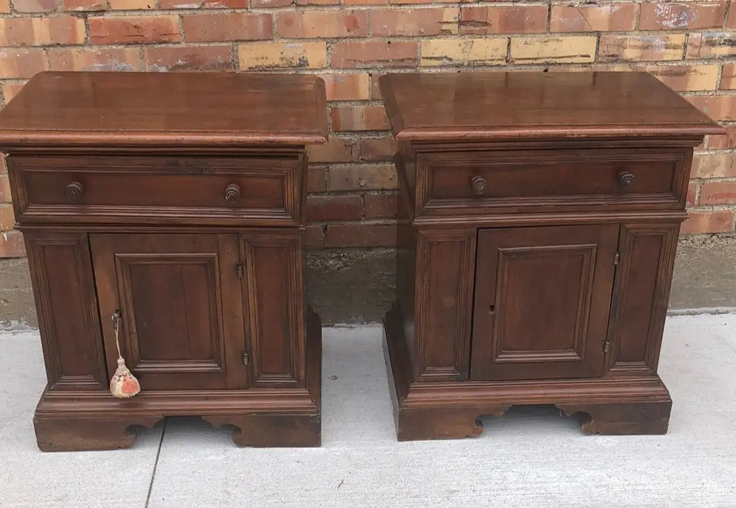 Pair Of Rustic Italian Night Stands 1
