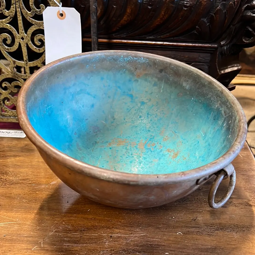 Round Copper With Blue Bowl 1