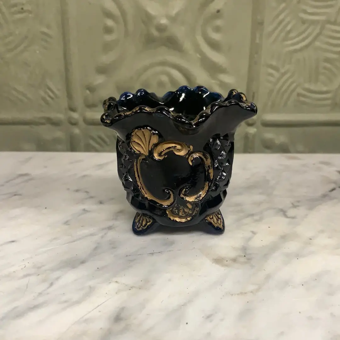 Ruby Red Glass Toothpick Holder 1