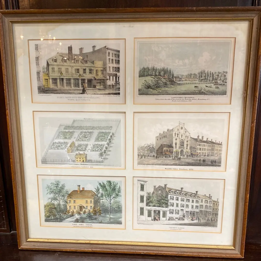 Framed Postcards Of Buildings 1