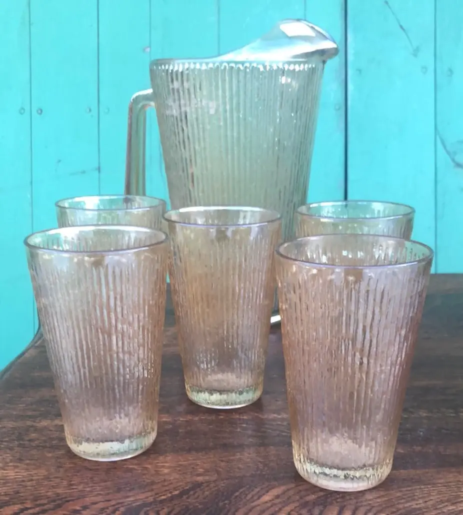 Carnival Glass Lemonade Set 1