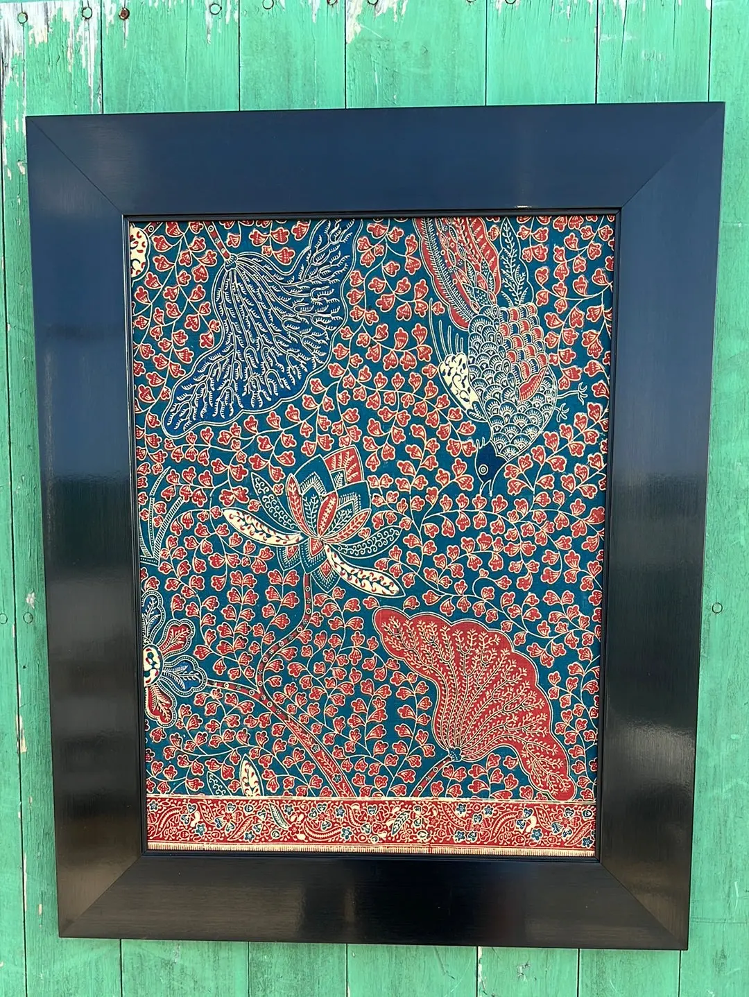 Indonesian Sarong Textile Framed 1