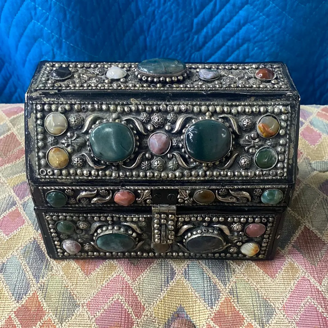 Stone Encrusted Domed Box 1