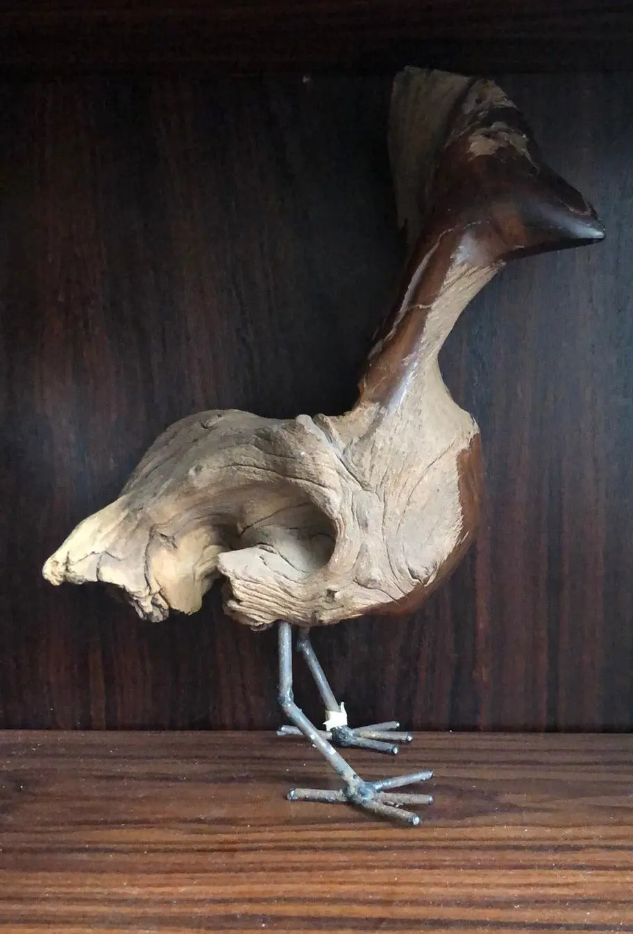 Driftwood And Iron Bird Sculpture 1