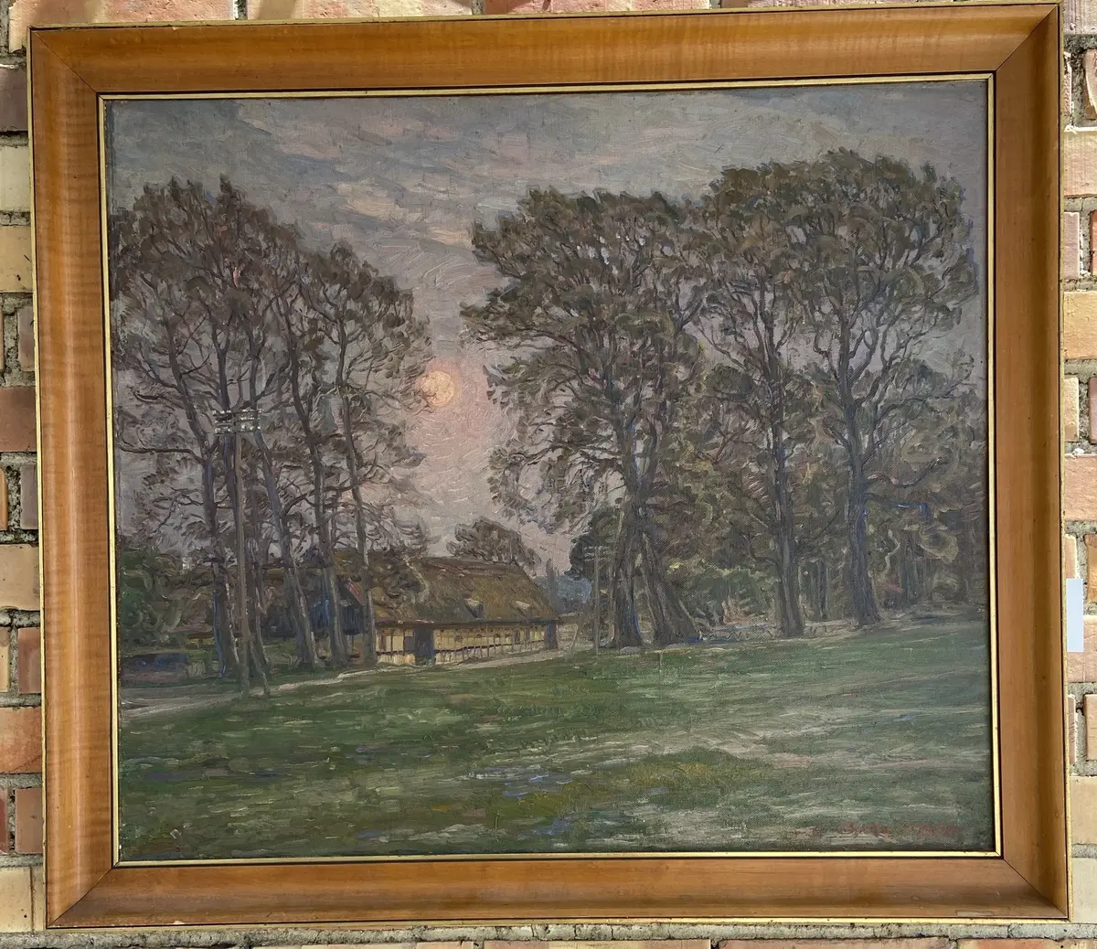 Thatched Roof Cottage In The Woods Oil Painting 1