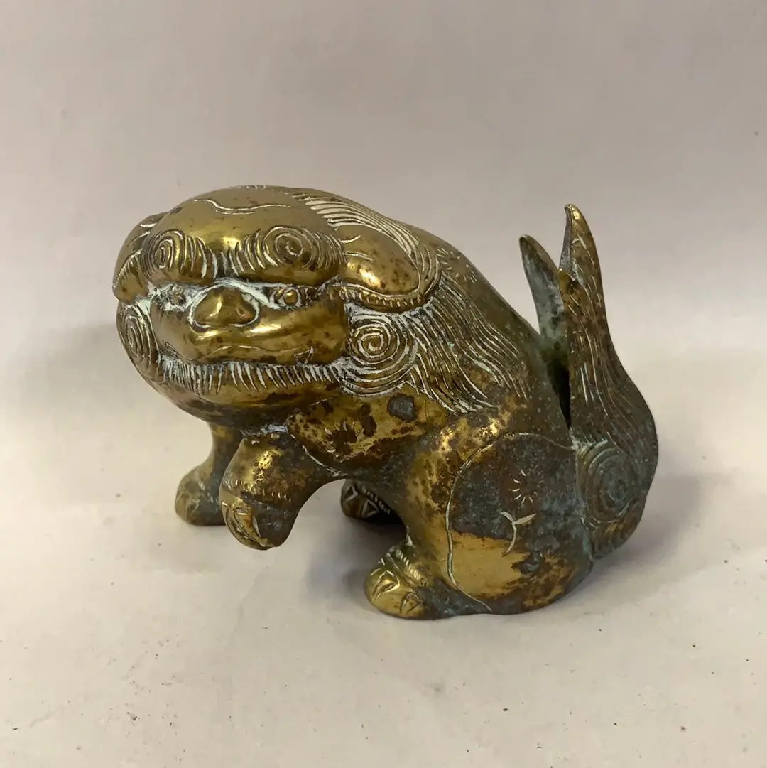 Small Brass Chinese Foo Dog 1