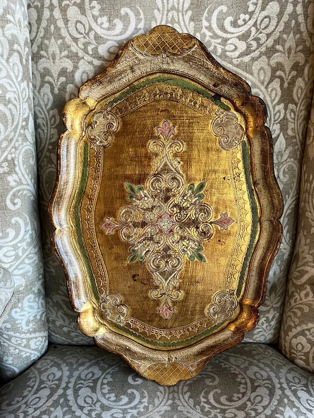 Large Rectangular Florentine Tray 1