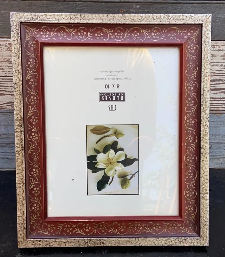 8" X 10" Red/Silver Frame 1