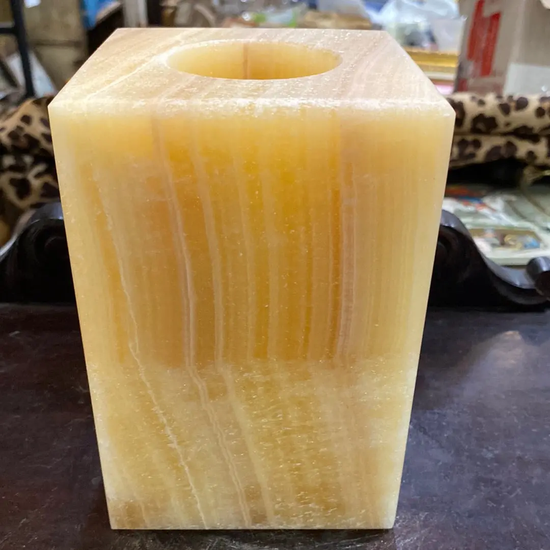 Alabaster Votive Candle Cover 1