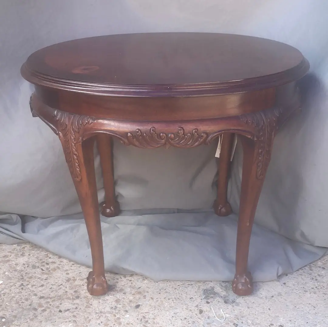 Oval Lamp Table With Clawfeet By Lane-As Found 1