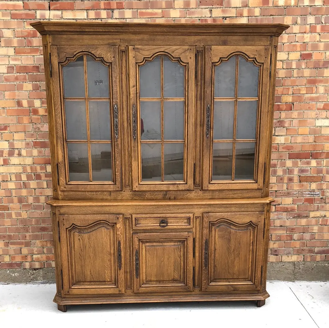 Flemish Pegged Oak Bookcase 2Piece 1