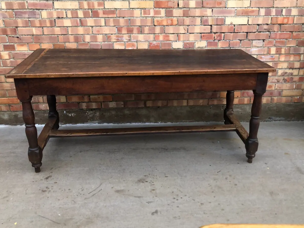 18Th Century Oak Farm Table With Drawers In Each End 1