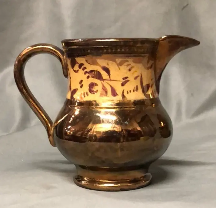Copper Luster Pitcher With Orange Band 1