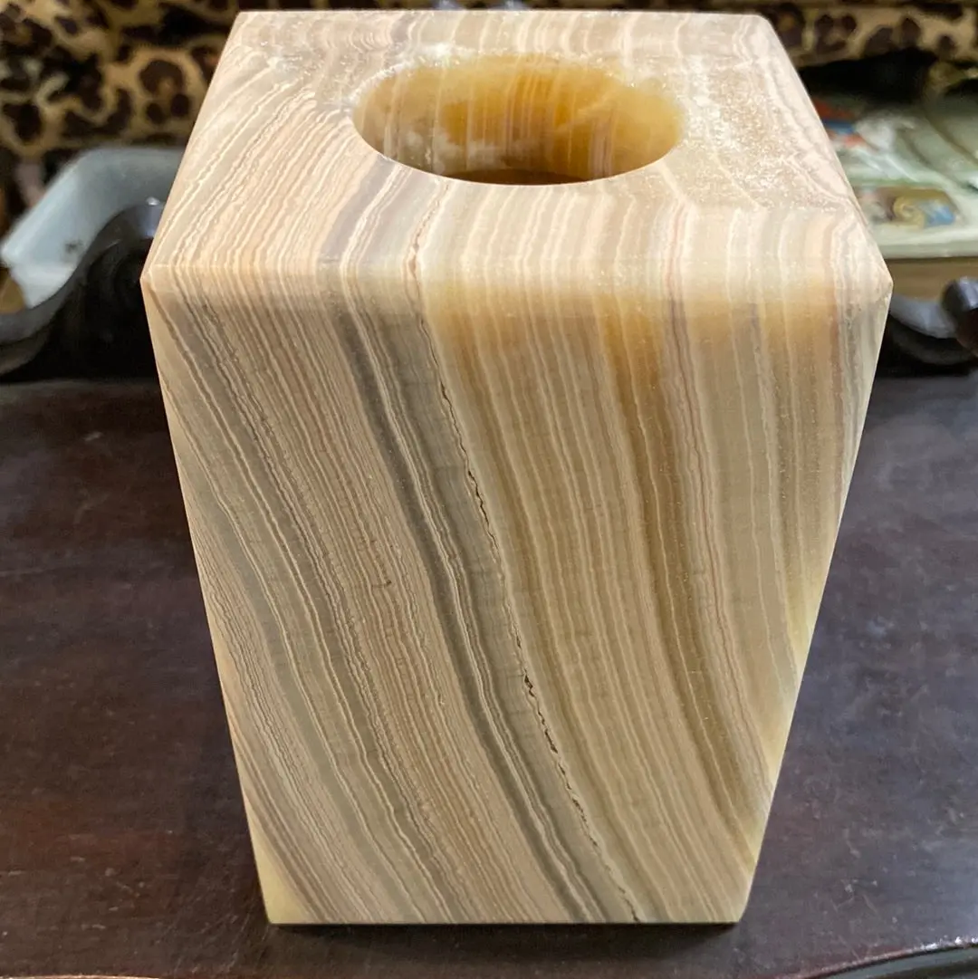 Alabaster Votive Candle Cover 1