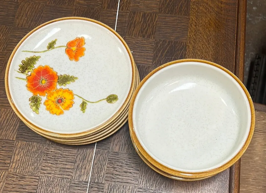 Set Of 5 Vintage Mikasa Floral Plates With 2 Bowls 1