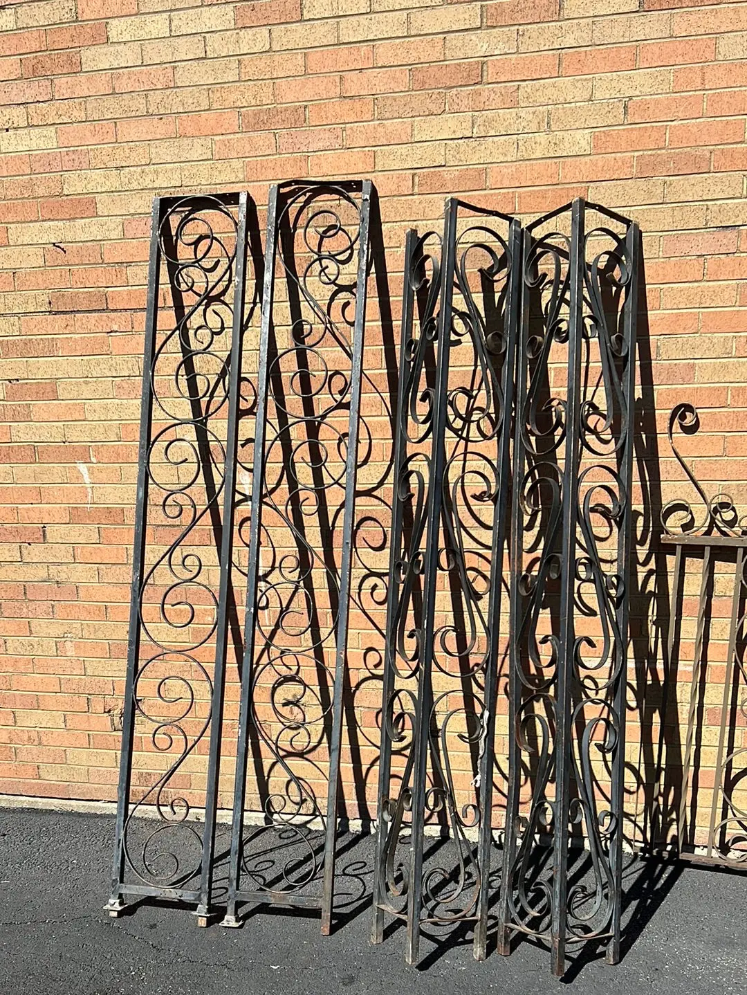 Set Of 2 Only  Iron Porch Support Columns Angled 90 1