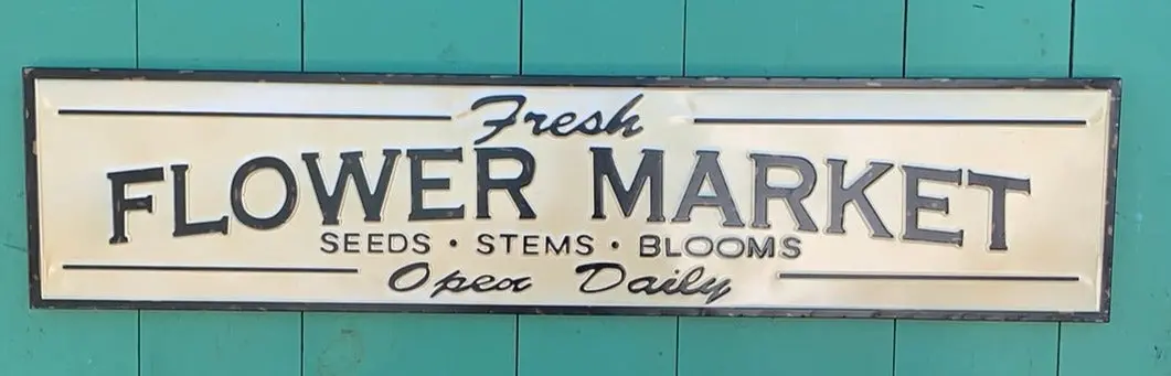 Flower Market Tin Sign 1