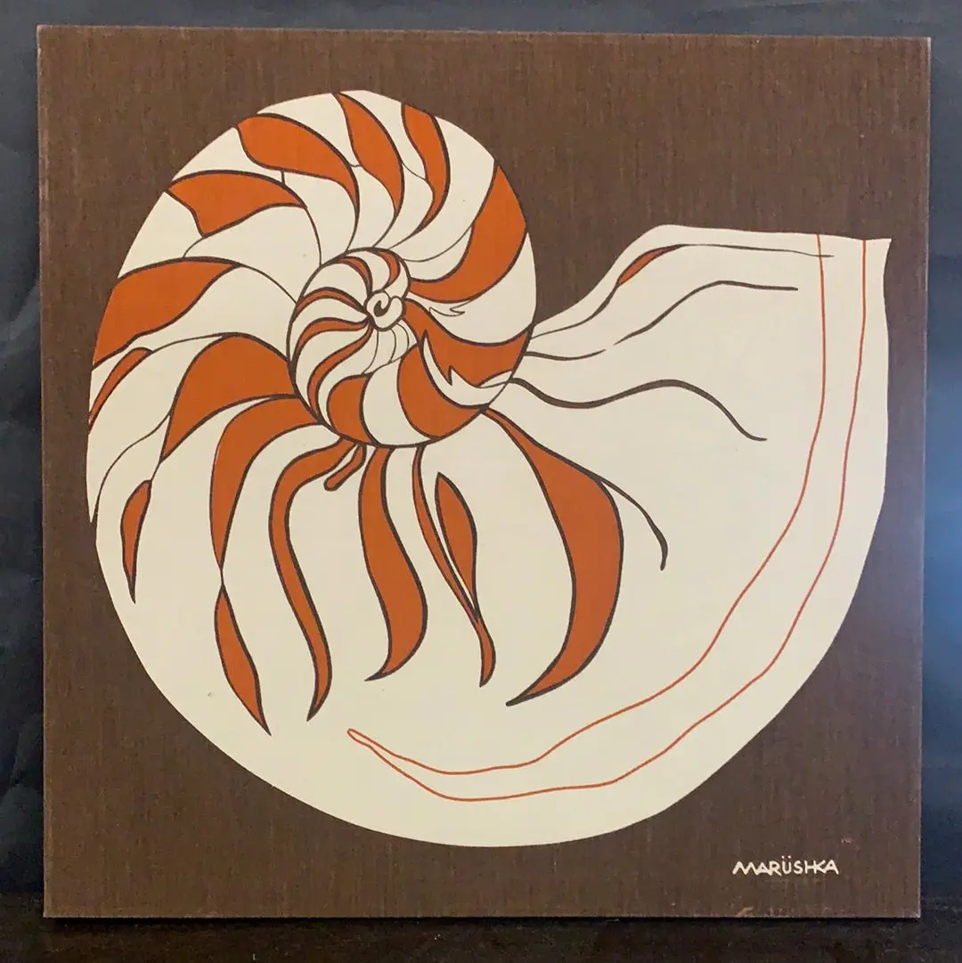 Mid Century Modern Marushka Shell Art Canvas 1