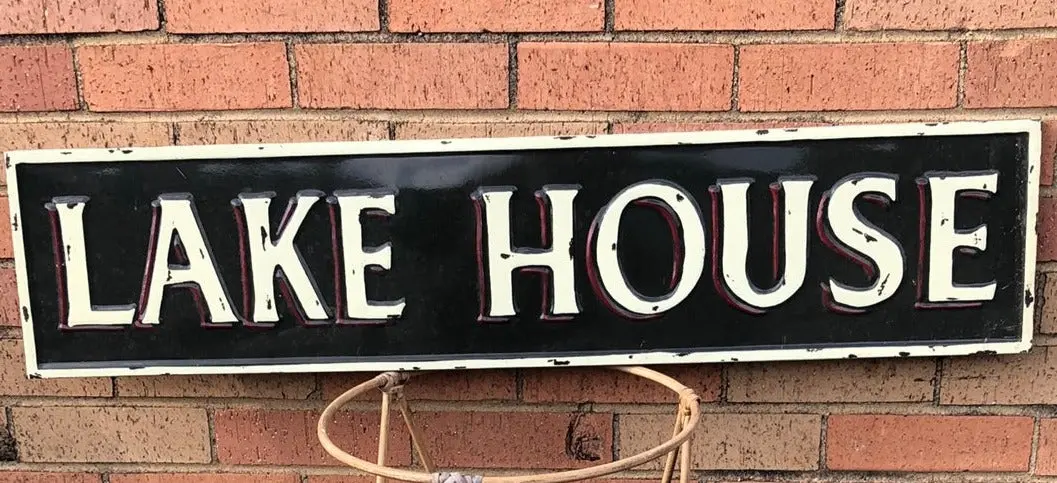 Lake House Tin Sign 1