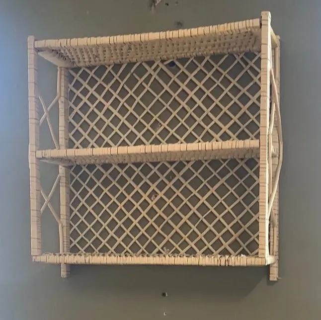 Small Rattan Wall Shelf 1