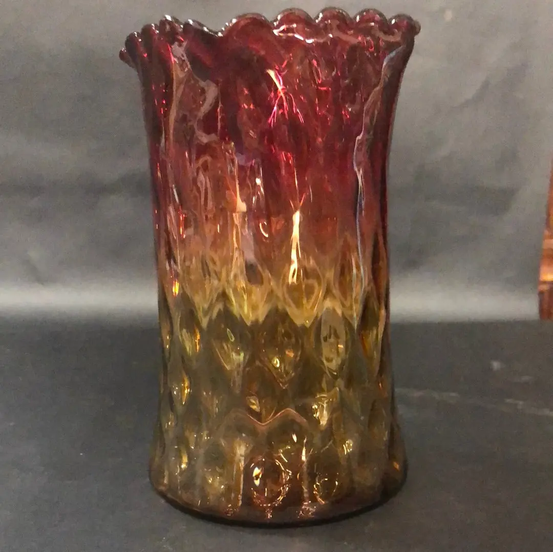Handblown Amberina Vase 1