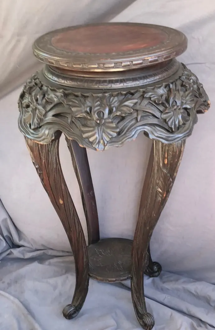 Chinese Carved Pedestal 1
