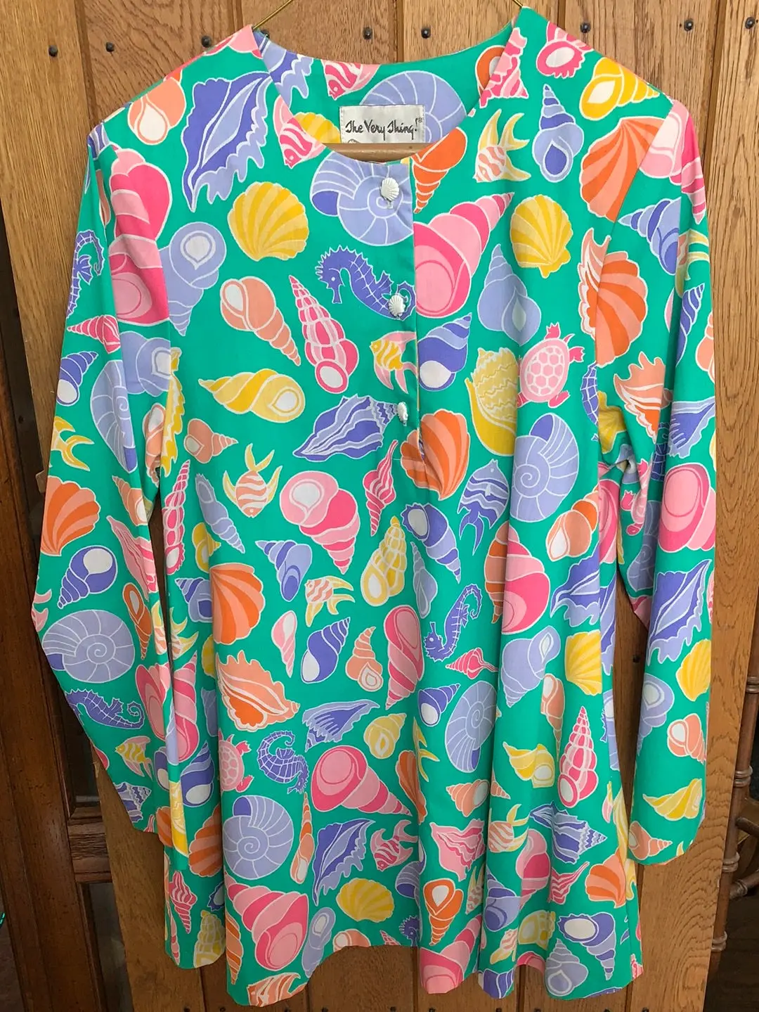 Pastel Colorful Seashell Print Tunic 1