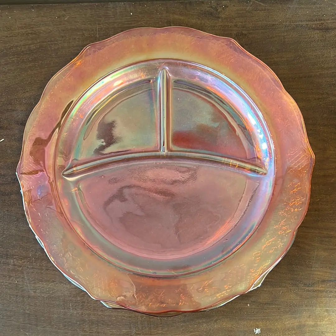 Carnival Glass Divided Plate - Each 1