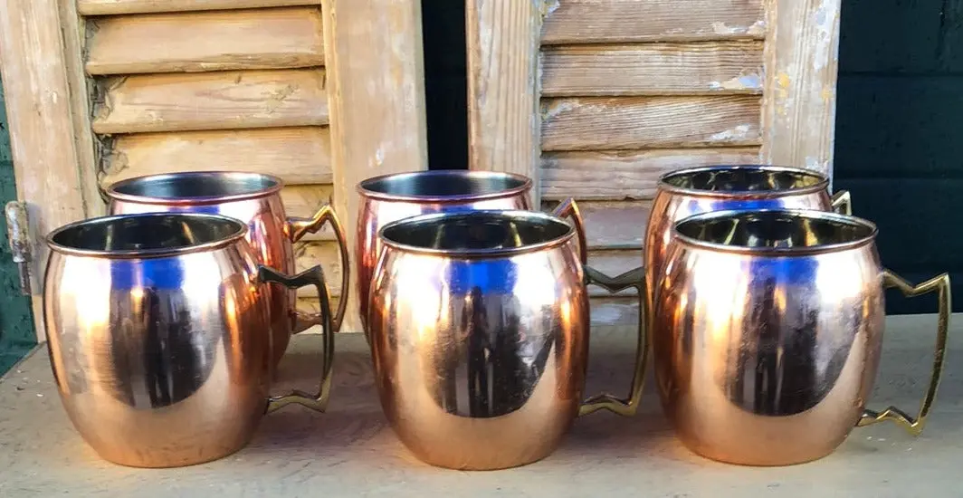 Set Of 6 Copper Cups 1