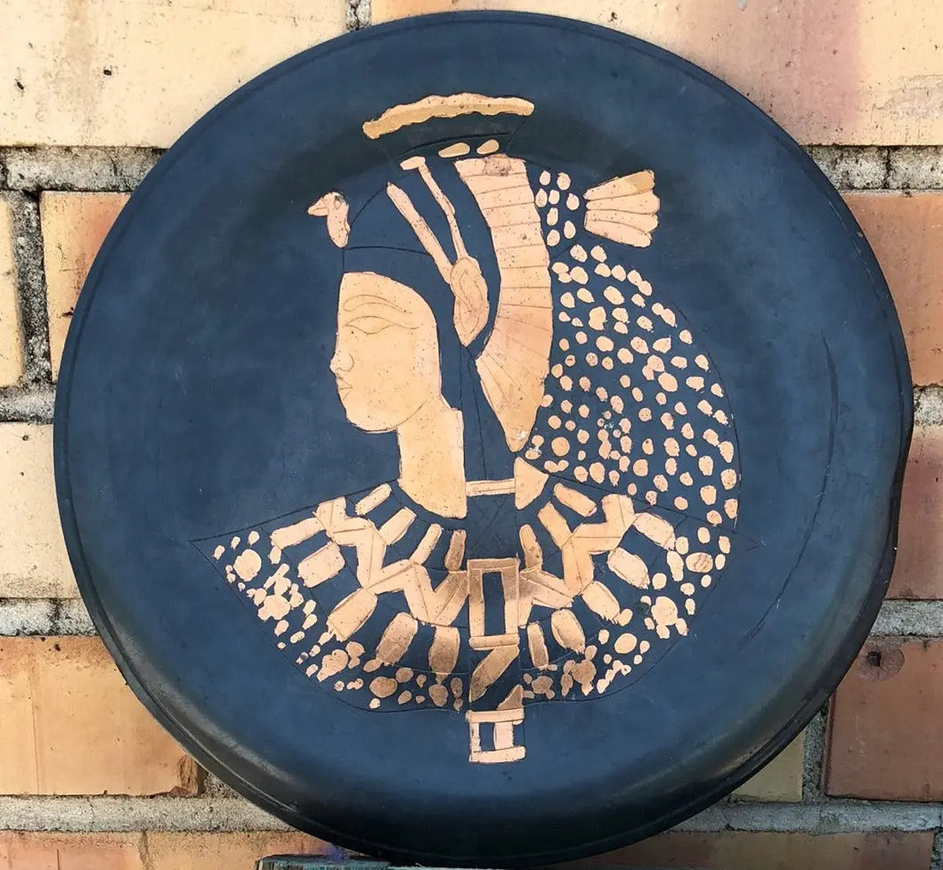 Round Egyptian Copper Plaque 1