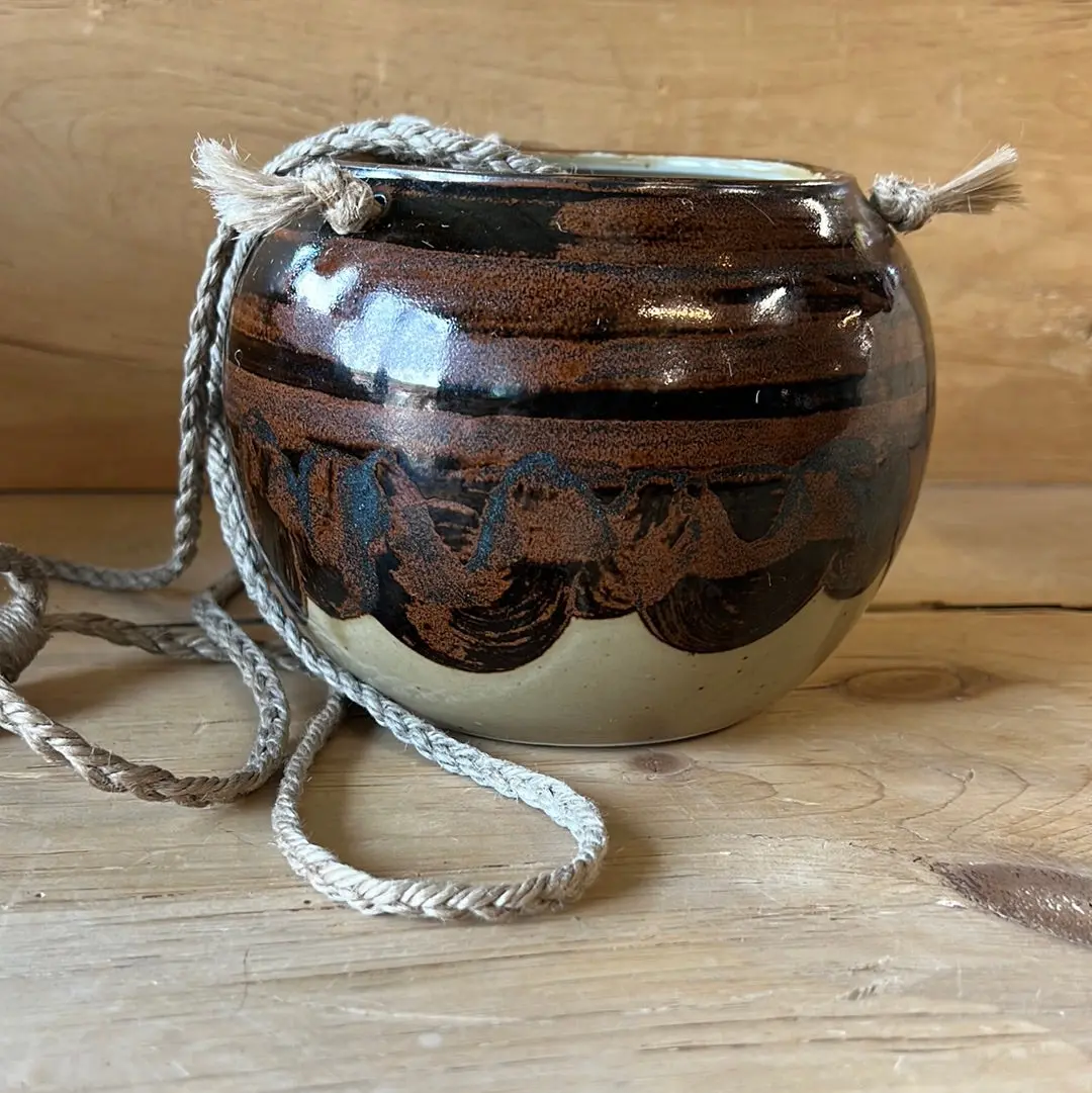 Paul Marshall Glazed Pottery Hanging Planter 1