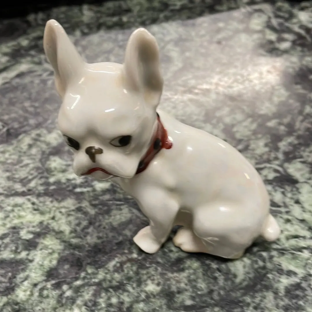 Vintage French Bulldog Porcelian Figurine Made In Japan 1