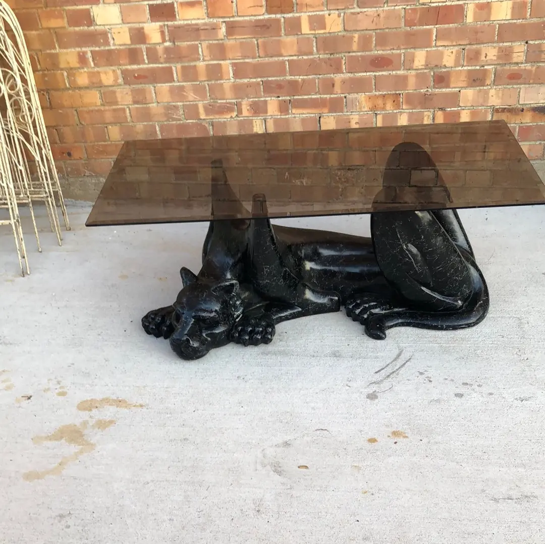 Acrylic Black Panther Base Coffee Table 1