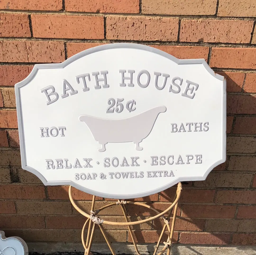 Bath House Tin Sign 1