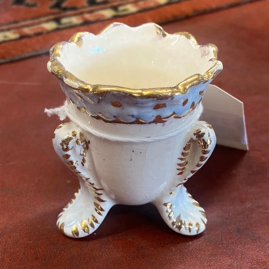 Tri Footed Porcelain Toothpick Holder 1