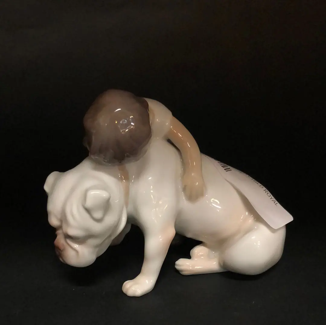 Bull Dog And Child Royal Copenhagen 1
