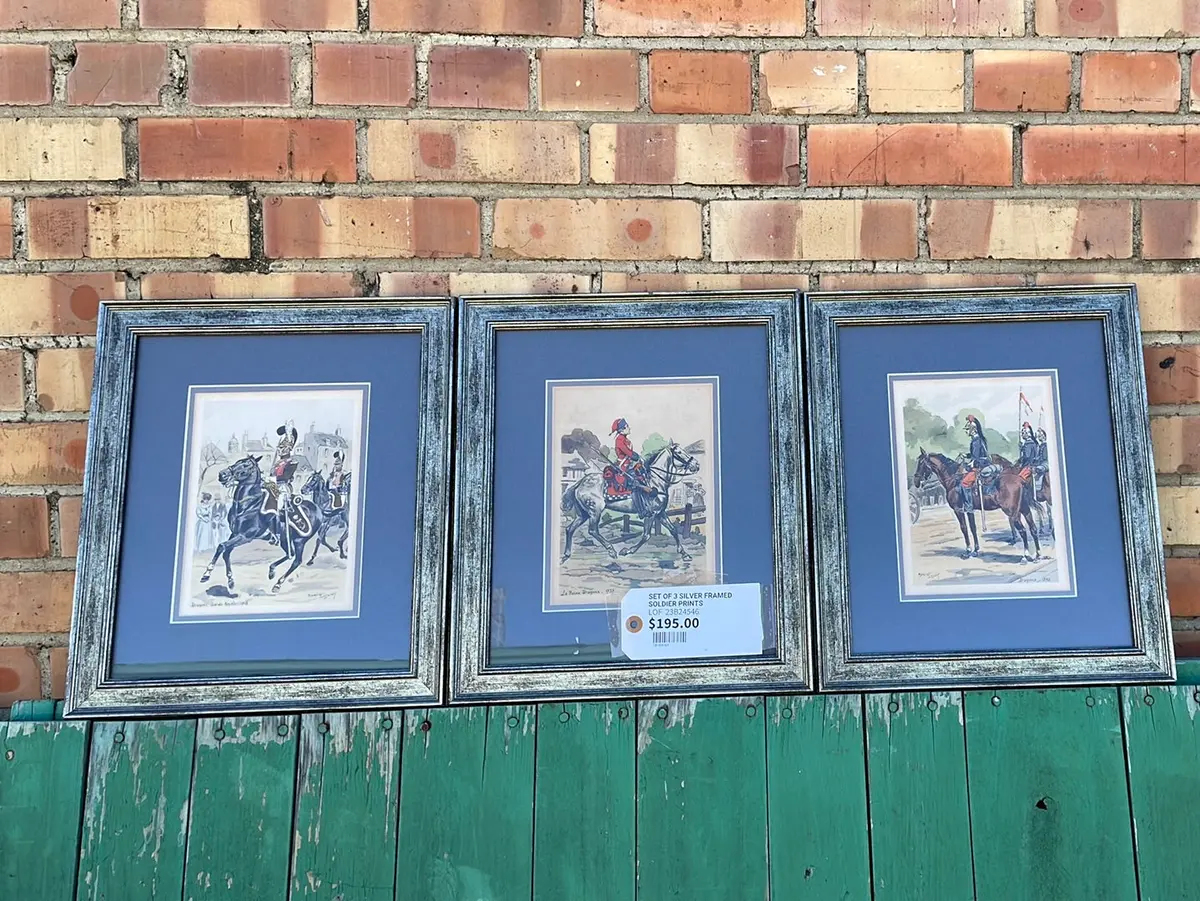Set Of 3 Silver Framed Soldier Prints 1