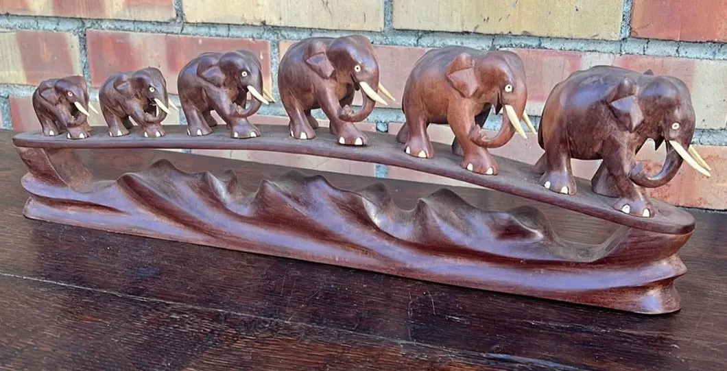 Carved Elephant Train 1
