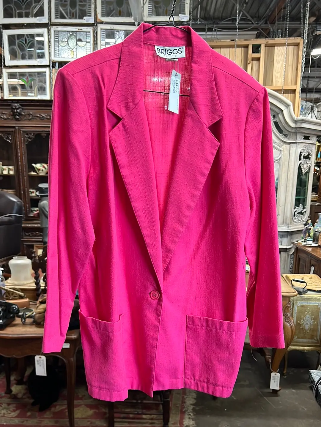 Vintage Hot Pink Light Weight Blazer 1