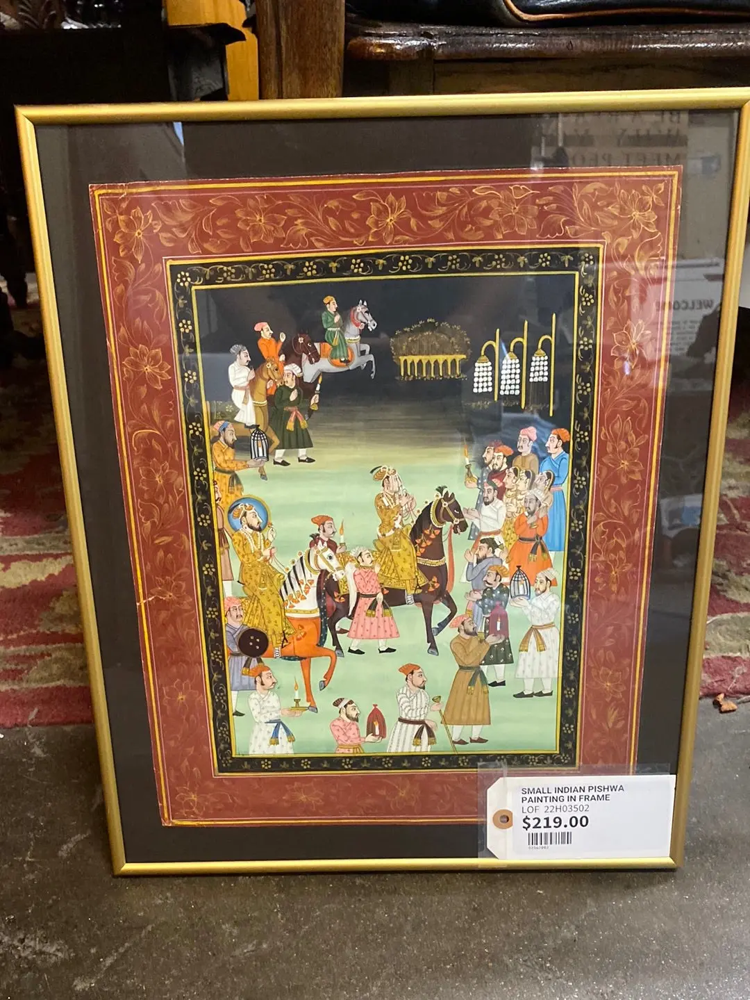 Small Indian Pishwa Painting In Frame 1