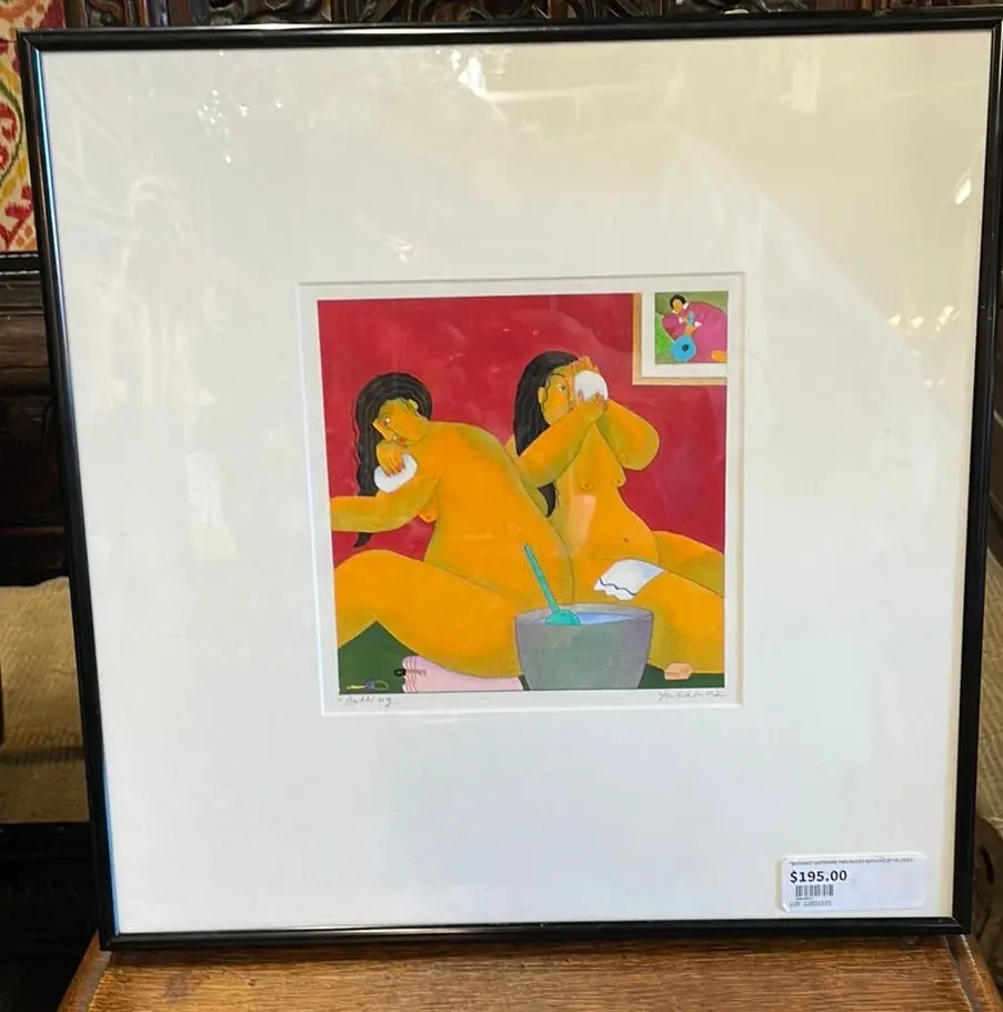 "Bathing Beauties" Painting In The Style Of Gaugin 1