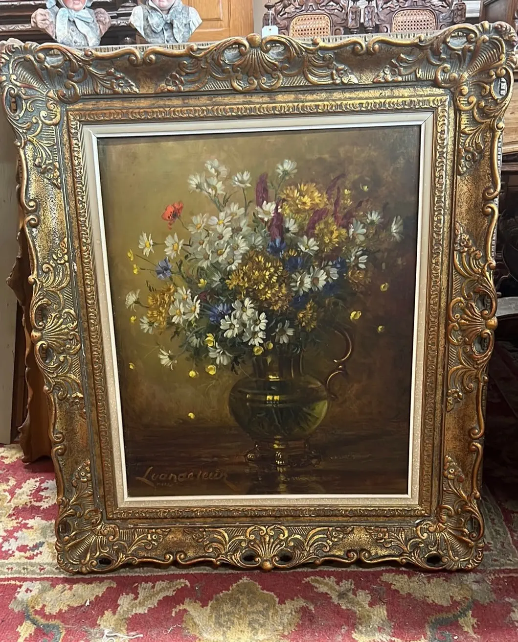 Bright Floral Oil Painting On Canvas 1