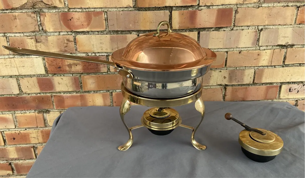 Complete Copper Chaffing Dish 1