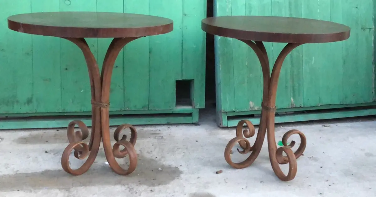 Scrolled Bentwood Base Pedastal Table 1