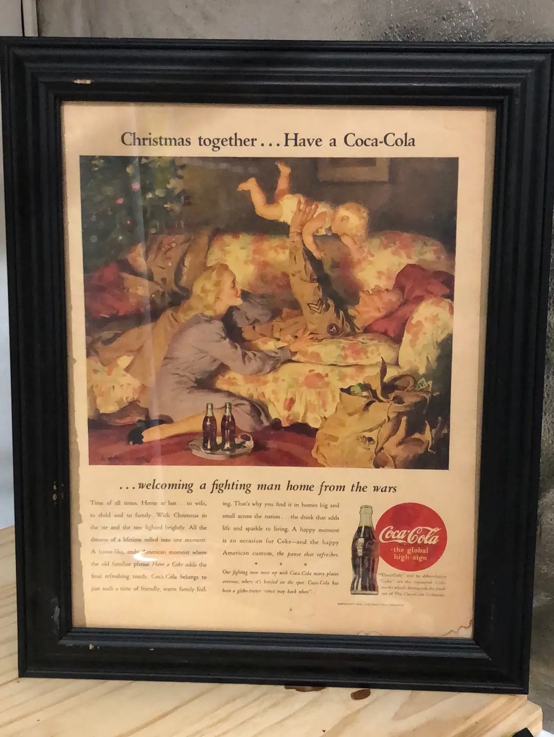 1945 Framed Coca-Cola Advertisement 1