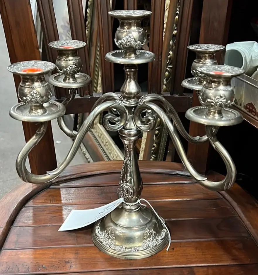 Silverplate Single Candleabra 1