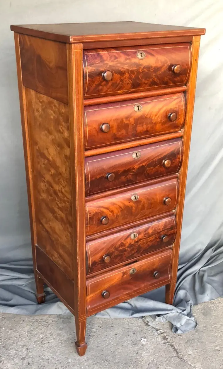 Tall 6 Drawer Narrow Chest 1