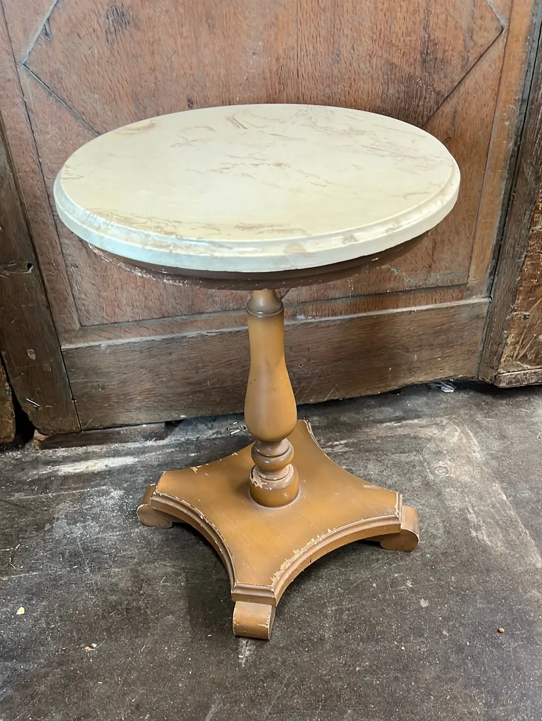 Cultured Marble Empire Style Taboret 1