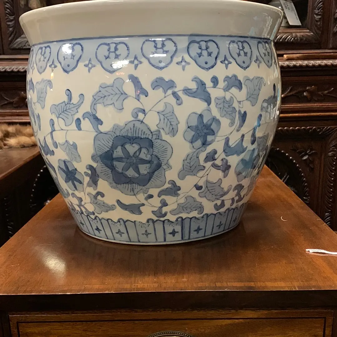 Blue And White Asian Planter 1